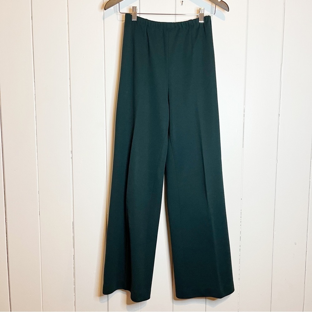 Vintage Marjorie Hamilton Forest Green Wide Leg High Waisted Pants.